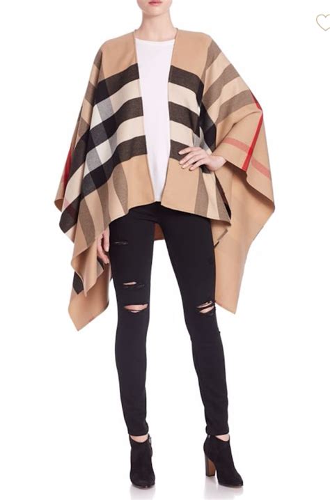 burberry reversible poncho|how to wear burberry poncho.